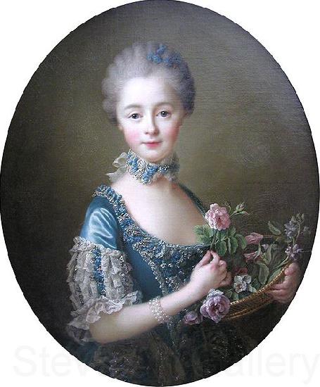 Francois-Hubert Drouais Lady Amelia Darcy, 9th Baroness Conyers Norge oil painting art